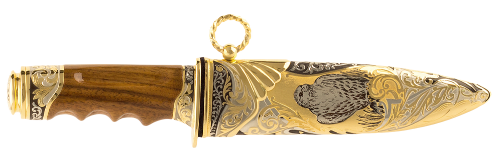 Hawk Collectors Knife 24K Gilding