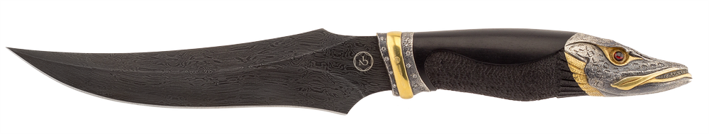 Pike Damascus Knife Custom Made