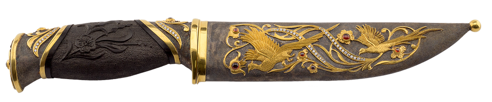 Pheasants Jeweled Knife