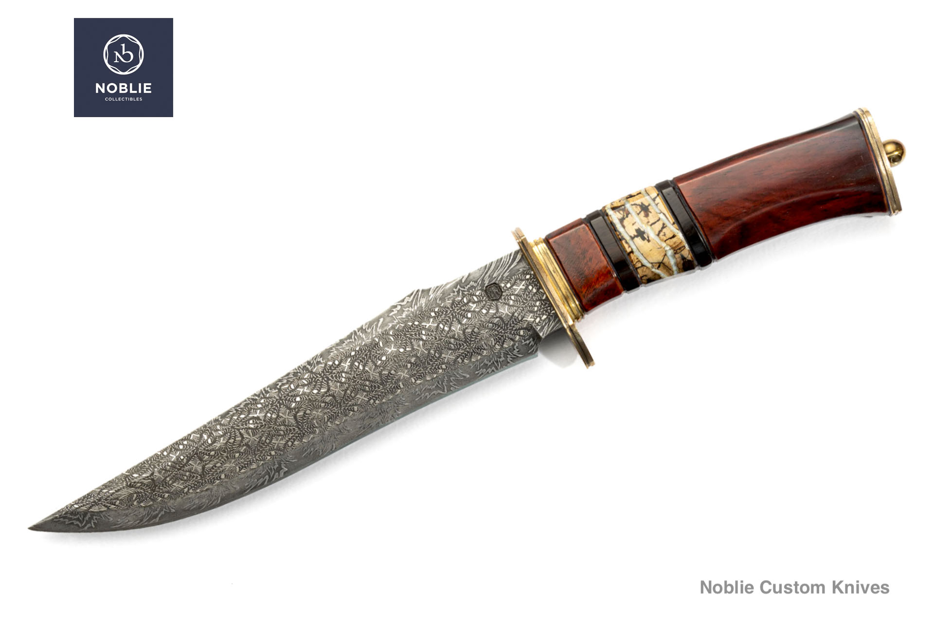 Mosaic-Damascus-steel-Bowie-