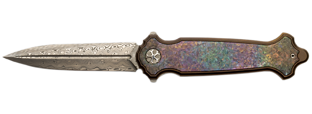 Damasteel Folder — Crystallized Titanium