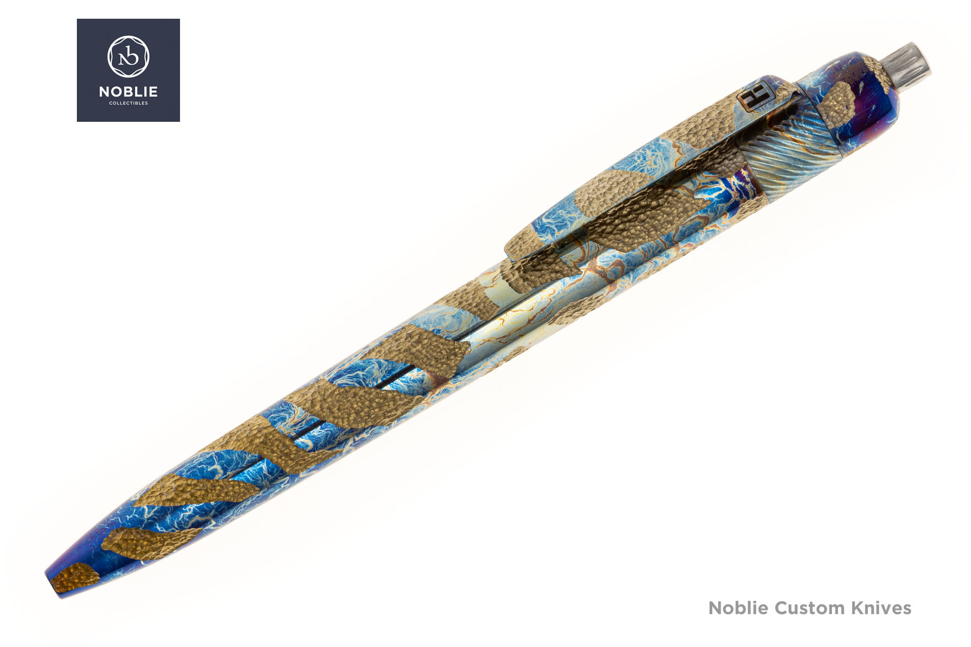 Herman Epika titanium EDC pen engraved entropic finish full view