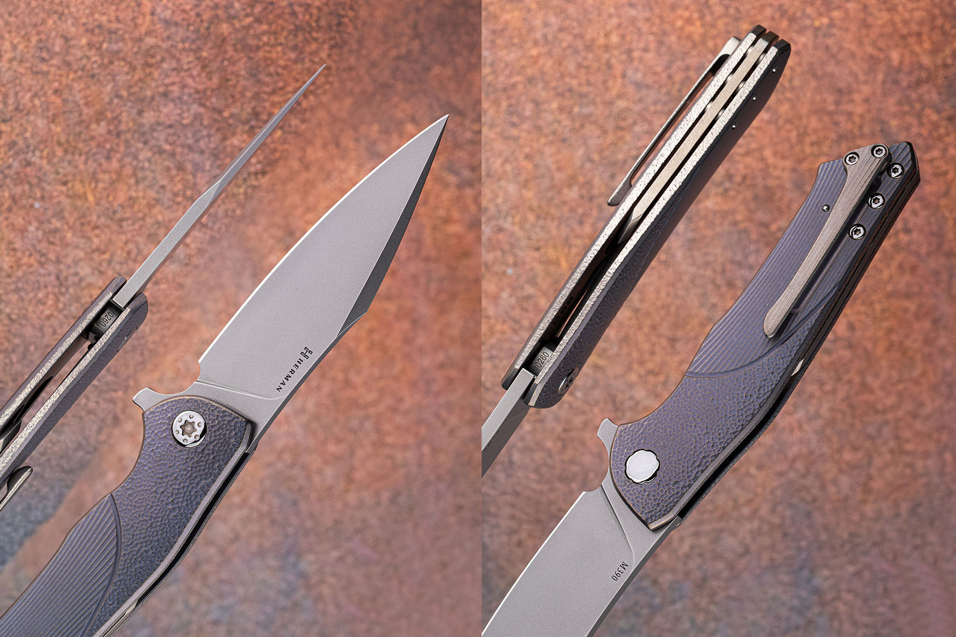 ハーマン・ビー M390 折りたたみナイフ | チタン製EDCフォルダー | Noblie